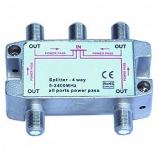 4 Way F Screw Type Internal Splitter / Combiner